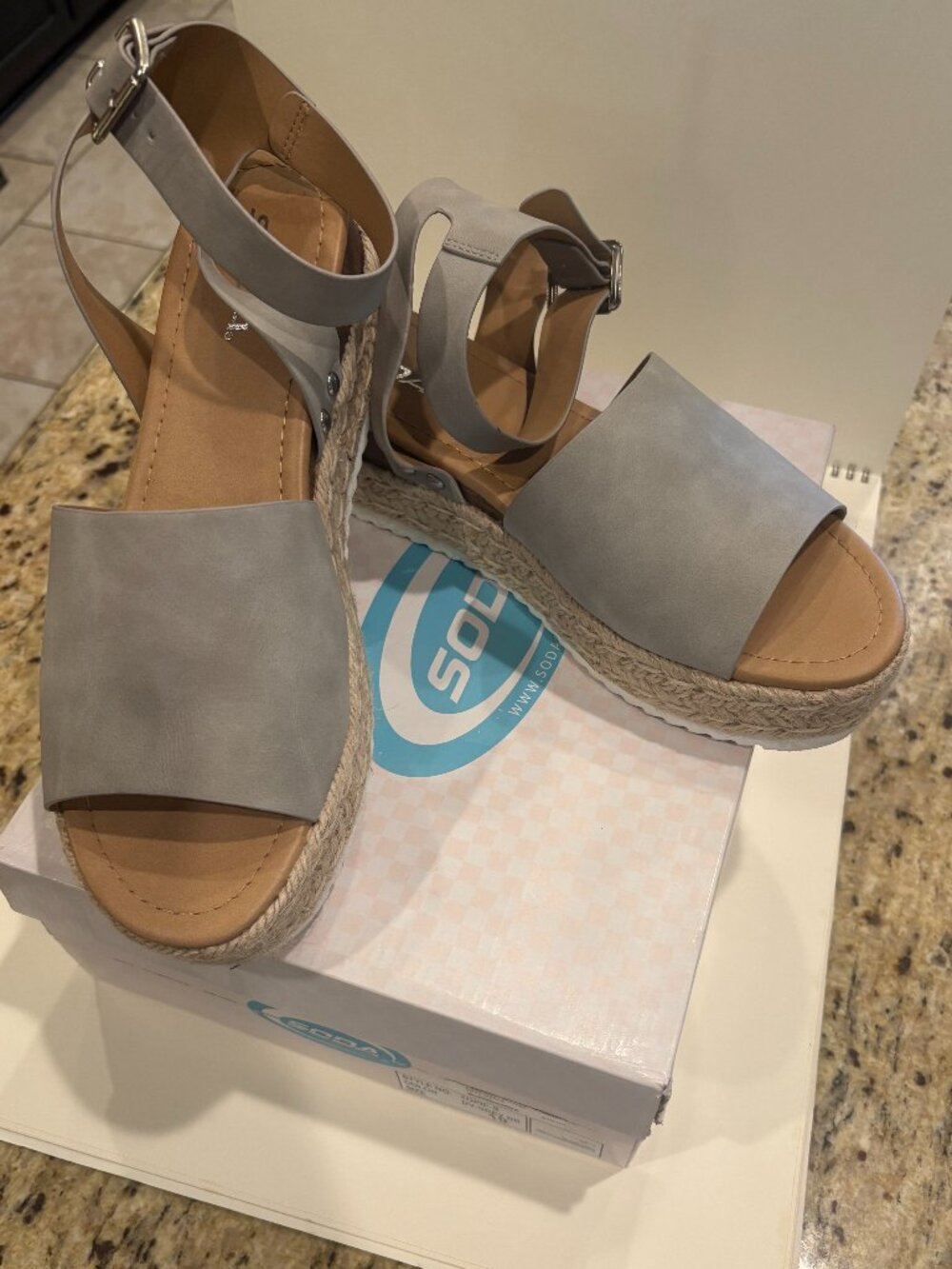 Soda Shoes (Gray Wedges)